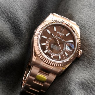 [ V2 ] 롤렉스 남성용 스카이드웰러 콤비 검판  R37014-5 42MM