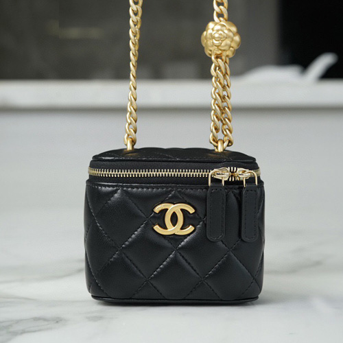  샤넬 램스킨 베니티백 AS2322 블랙