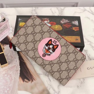 구찌 18S/S 슈프림 보스코 패치 장식 장지갑 506279