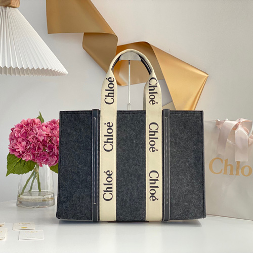 끌로에 우디백 F37053 펠트 라지 그레이