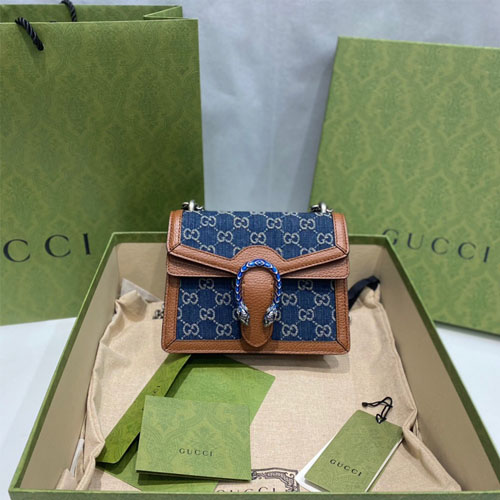 구찌 디오니서스 미니 숄더백 421970 데님