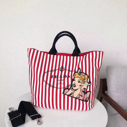 프라다 신상 로고 토트백 1BG161 레드