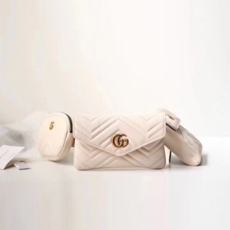 구찌 마몬트 마틀라세 벨트백 524597 화이트