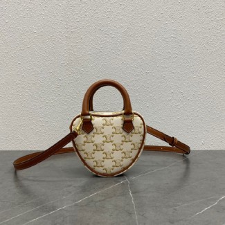 셀린느 트리오페 하트백 198223 아이보리