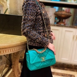  샤넬 CHANEL 19 스몰 플랩 백 AS1160 그린