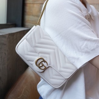 구찌 마몽 미니 체인 숄더백 751526 화이트