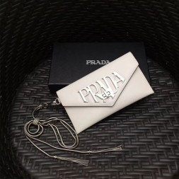 프라다 신상 레더 클러치백 1MF175 화이트