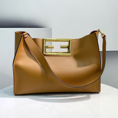 펜디 웨이 미디엄 숄더 토트백 8BH391 카멜