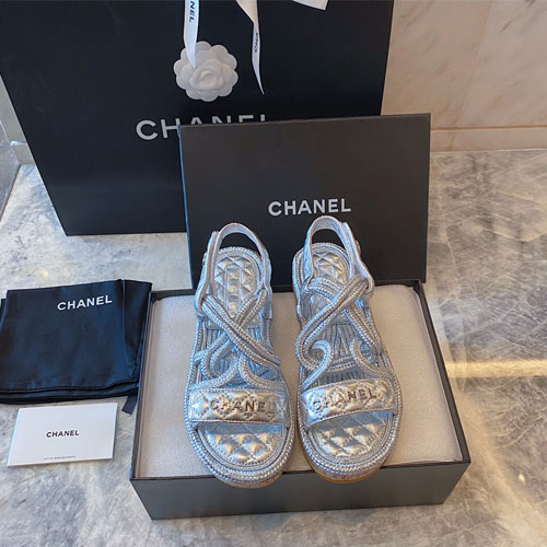 샤넬 여성용 신상 샌들 G34244 실버