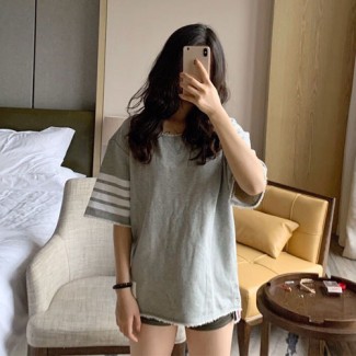 톰브라운 남여공용 티셔츠 TB8714 그레이