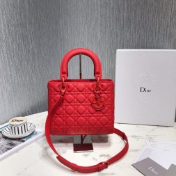 디올 울트라 매트 미듐 레이디백 M0565 레드