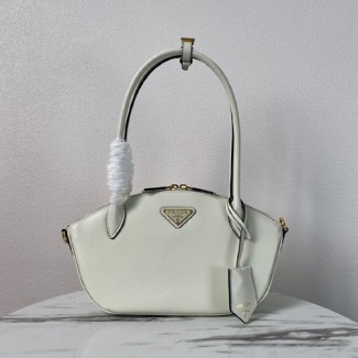 프라다 스몰 가죽 핸드백 1BA427 화이트