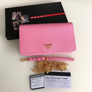 프라다 사피아노 골드체인 미니백 1ZH029 핑크