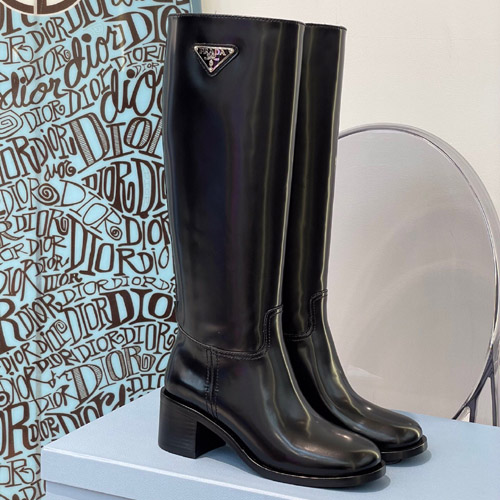 프라다 여성용 롱 부츠 F0818 가죽