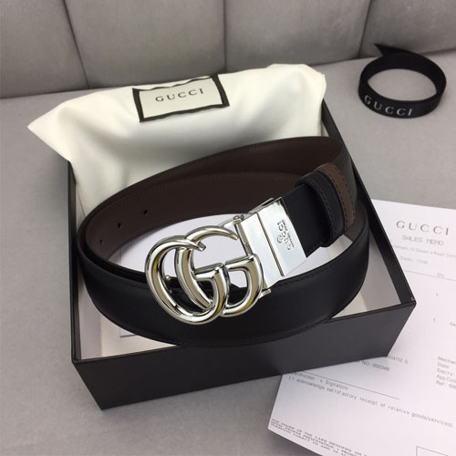 구찌 양면용  신상 벨트 234198 블랙 은장