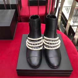 샤넬 쇼트 부츠 G34115 블랙