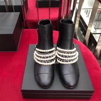 샤넬 쇼트 부츠 G34115 블랙