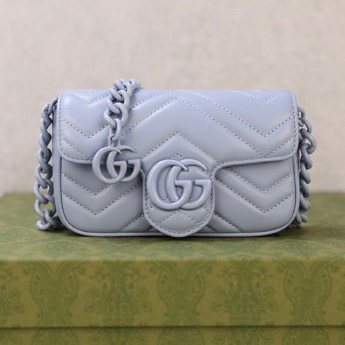 구찌 GG 마몽 벨트백 699757 블루