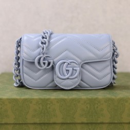 구찌 GG 마몽 벨트백 699757 블루