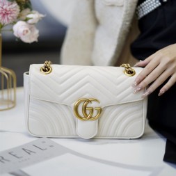 구찌 GG 마몽 스몰 숄더백 443497 화이트