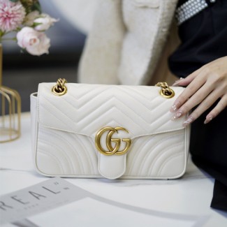 구찌 GG 마몽 스몰 숄더백 443497 화이트