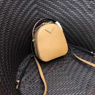 프라다 사피아노 레더 미니 백팩 1BZ047 브라운