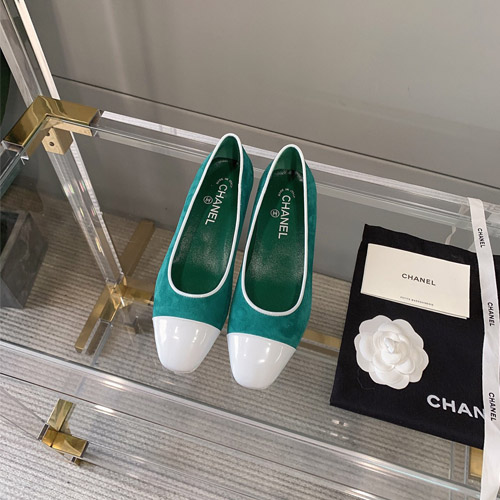 샤넬 플랫 슈즈 G34315 그린