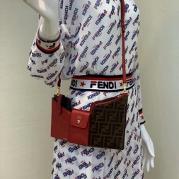 펜디 3 포켓 미니 백 8BS025 레드