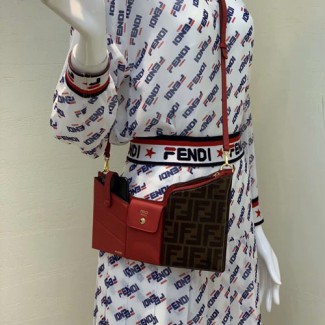 펜디 3 포켓 미니 백 8BS025 레드