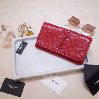 입생로랑 니키 라지 월렛 장지갑 583552 레드