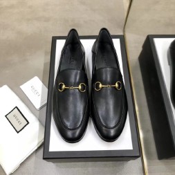 구찌 여성용 가죽 홀스빗 로퍼 670449 블랙