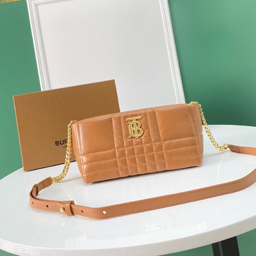 버버리 스몰 퀼팅 램스킨 소프트 롤라 백 80462261 카멜