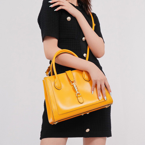 구찌 재키 1961 미디엄 토트백 649016 옐로우