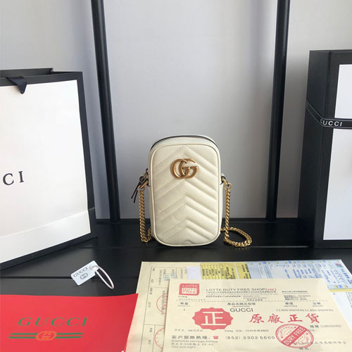 구찌 GG 마몽 미니 백 598597 화이트