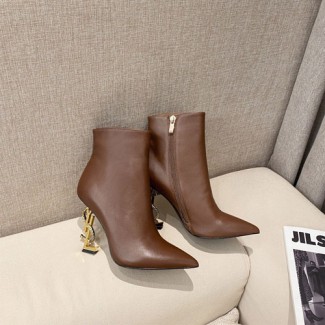 입생로랑 앵글부츠 484839 브라운