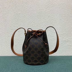 셀린느 트라이엄프 스몰 드로우스트링백 191142 브라운