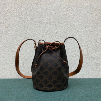 셀린느 트라이엄프 스몰 드로우스트링백 191142 브라운