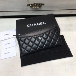 샤넬 스몰 포켓 클러치 A84108 램스킨 블랙 은장