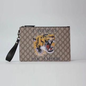 구찌 신상 수프림 클러치백 473904 타이거 프린트