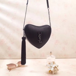 입생로랑 하트 숄더백 540694 블랙