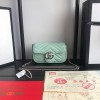 구찌 GG마몽 마틀라세 가죽 수퍼 미니 백 476433 그린