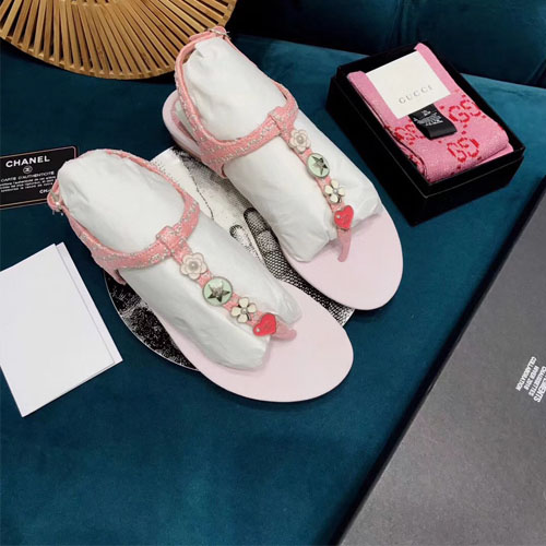 샤넬 18S/S 신상 샌들 G33156 핑크