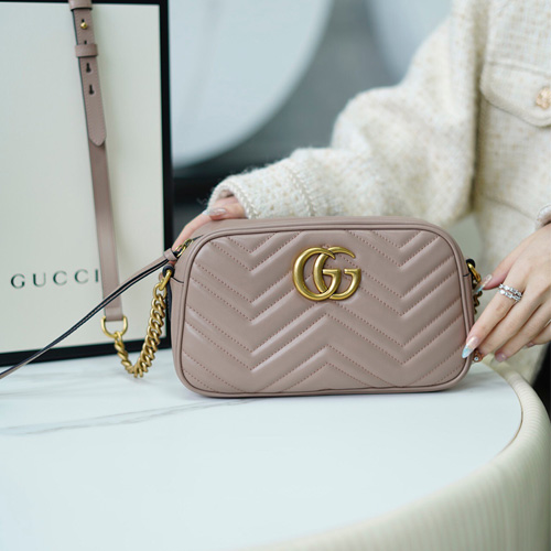 구찌 GG 마몽 스몰 숄더백 447632 누드