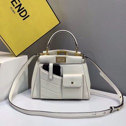 펜디 미니 피카부 포켓백 8BN311 화이트