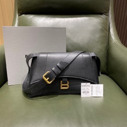 발렌시아가 아워글래스 숄더백 671353 블랙 금장