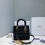 디올 레이디백 미듐 M0535 블랙 금장