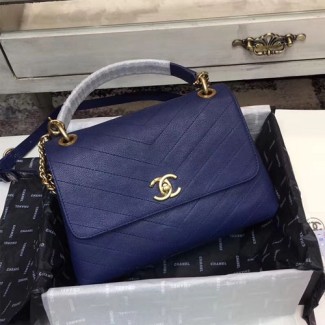 샤넬 신상 탑핸들 플랩백 A8103 네이비