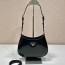 프라다 클레오 브러시드 숄더백 1BC169 블랙