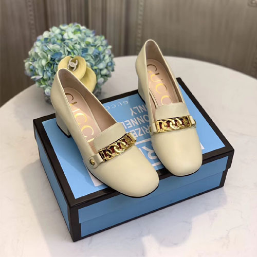 구찌 가죽 미드힐 펌프스 537539