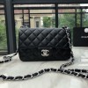  샤넬 CF20  점보백 A1116 램스킨 블랙 은장